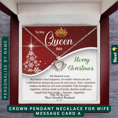 "To My Loving Wife" – Forever in My Heart, Necklace With Personalized Message Card