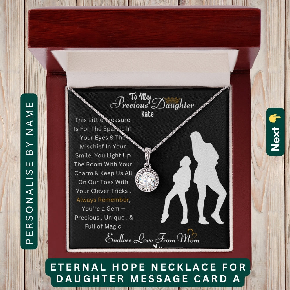 "To my Daughter, GrandDaughter, Daughter In Law" - You’ll Always Be My Greatest Blessing, Necklace With Personalized Message Card