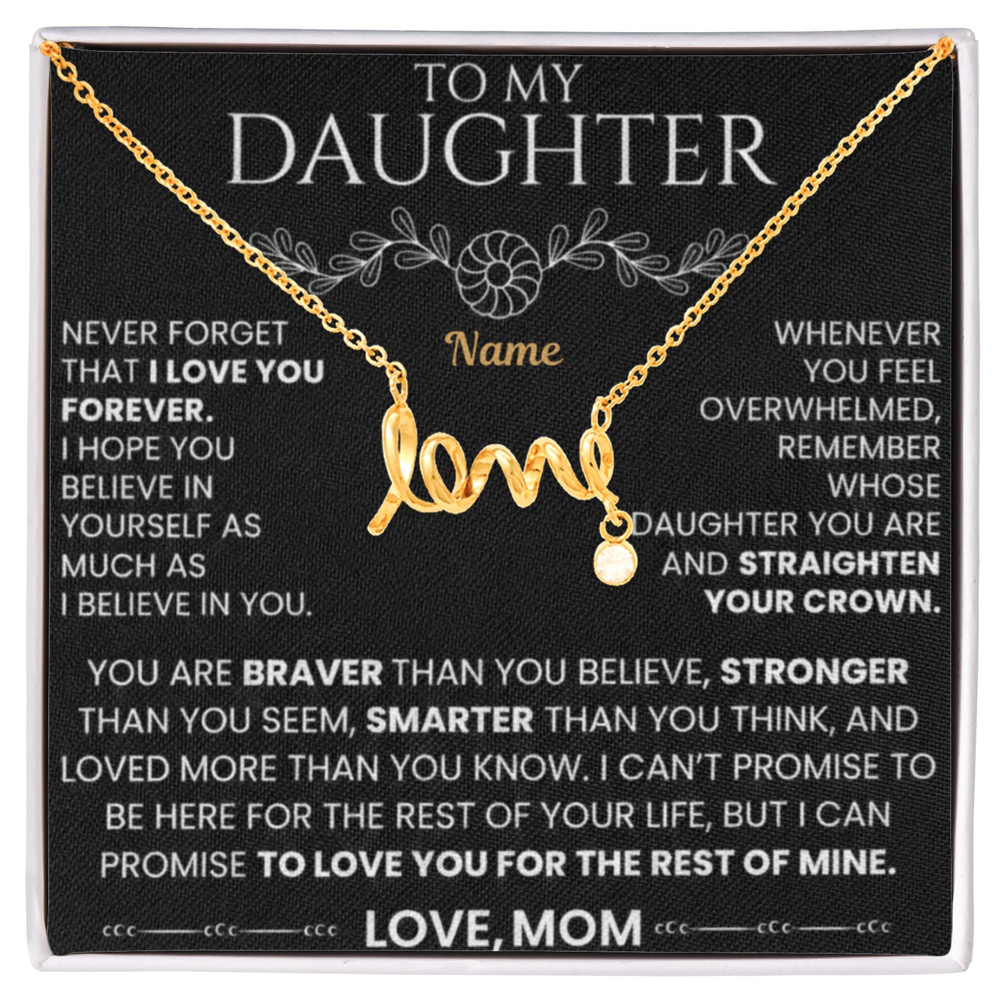 To My Daughter — A Necklace Made With Endless Love 📍