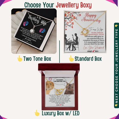 "To My Dearest Wife" – You Are My Everything, Necklace With Personalized Message Card