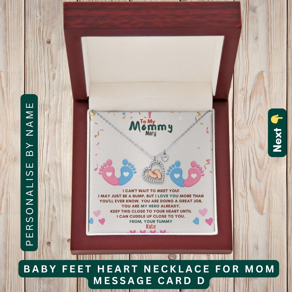 "To My Beloved Mom" – With Endless Love, Necklace With Personalized Message Card