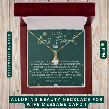 "To My Precious Bestie" – You’re One in a Million, Necklace With Personalized Message Card