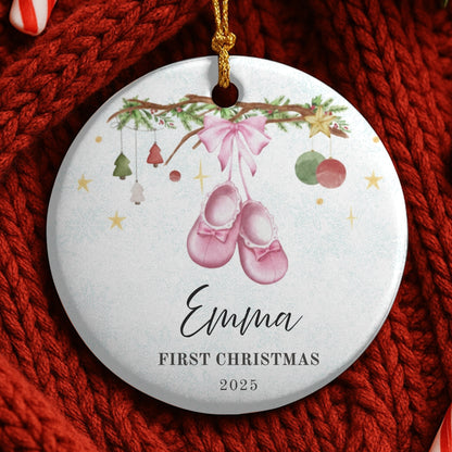 Babys First Christmas Ornament 2025, Personalized Baby Boy First Christmas Ornament, Baby Boy Baby Shower Gift, Baby's Family Keepsake