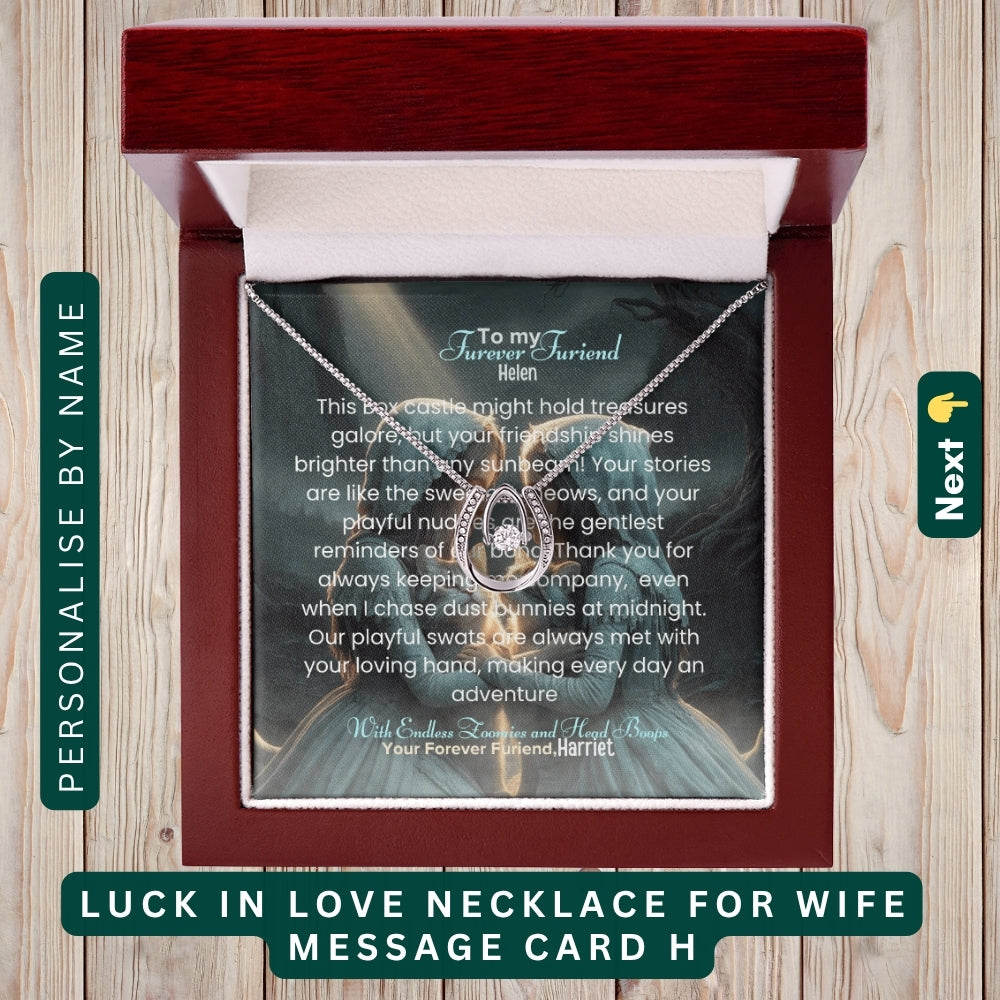 "To My Precious Bestie" – You’re One in a Million, Necklace With Personalized Message Card