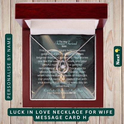 "To My Precious Bestie" – You’re One in a Million, Necklace With Personalized Message Card