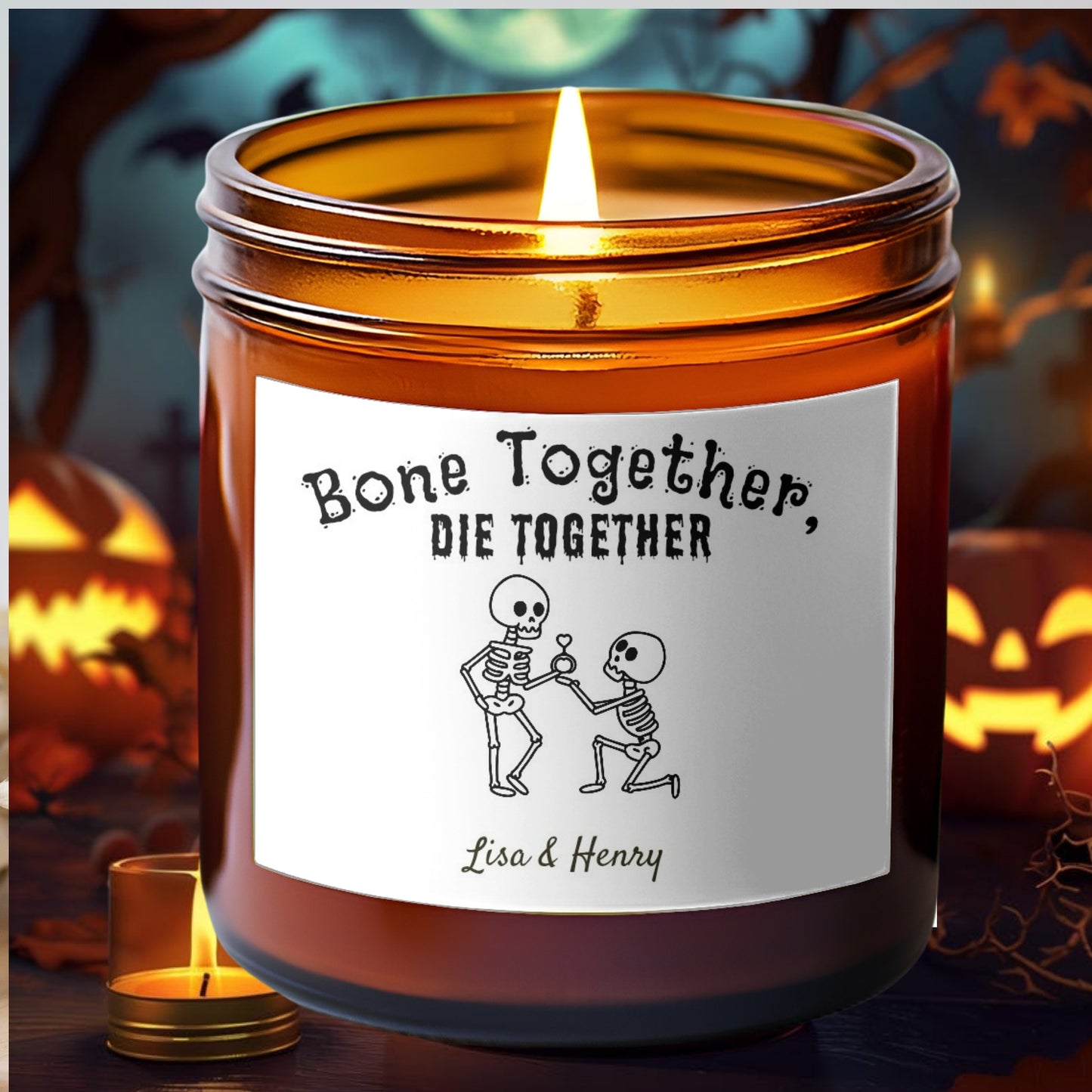 Skeleton Halloween candle fall candle decor Halloween decor fall scented candles Funny Fall Candles Skeleton Decor