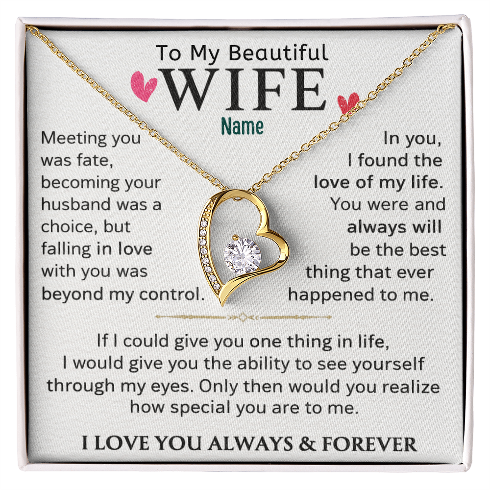 To My Beautiful Wife — A Necklace That Says Everything My Heart Feels 📍