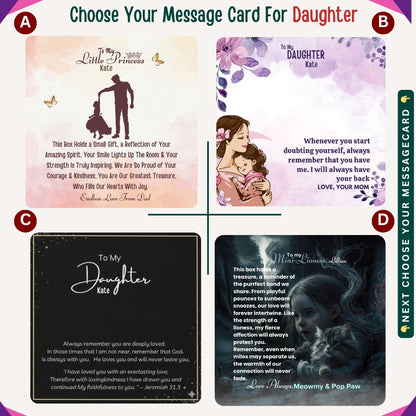 "To my Daughter, Daughter In Law, GrandDaughter" - You Are Strong, Smart, and Loved Beyond Words, Necklace With Personalized Message Card.