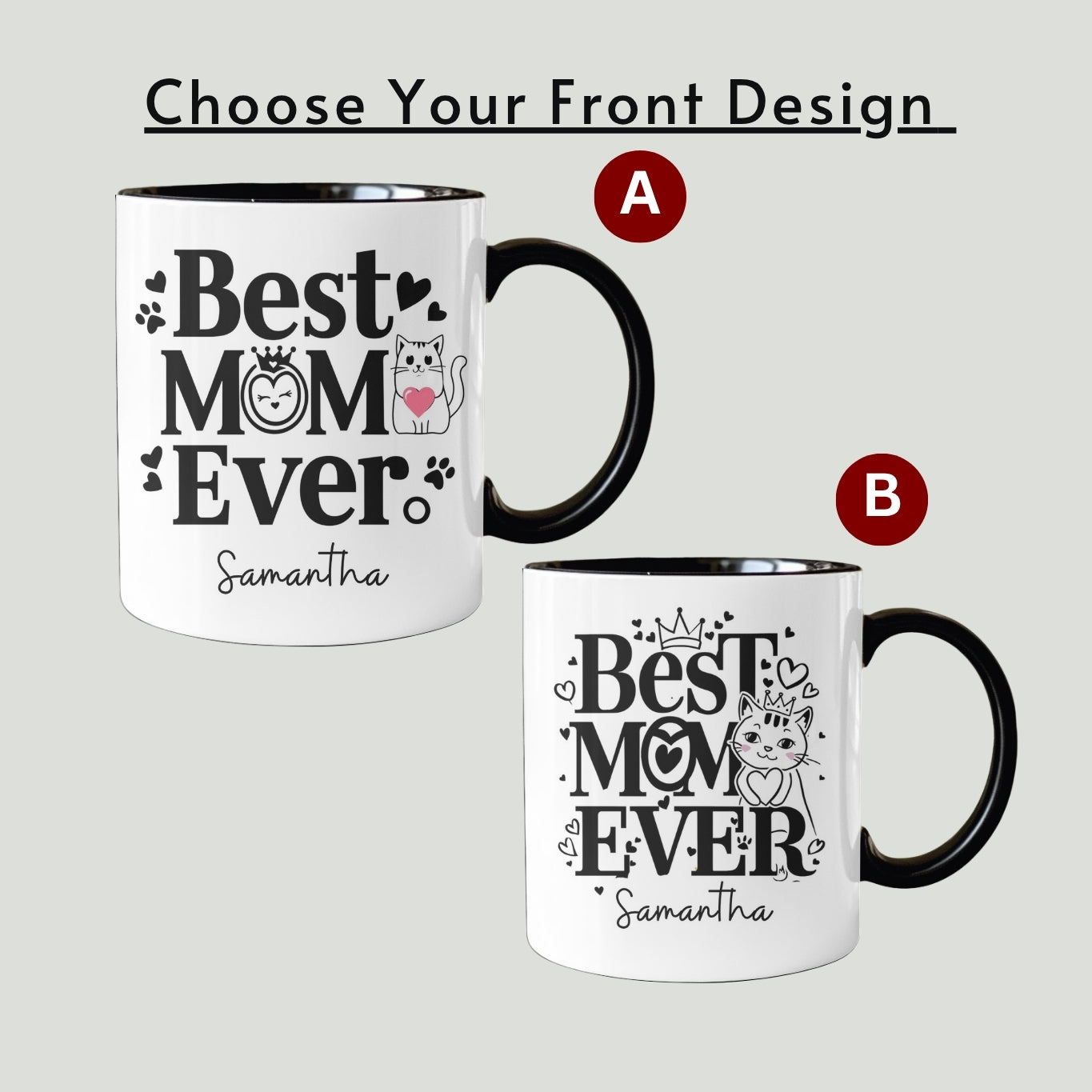 Best Cat Mom Ever Mug, Personalized Best Cat Mom Mug, Best Cat Mom Coffee Mug, Cat Mom Lover Mug, Birthday Gift For Cat Mom