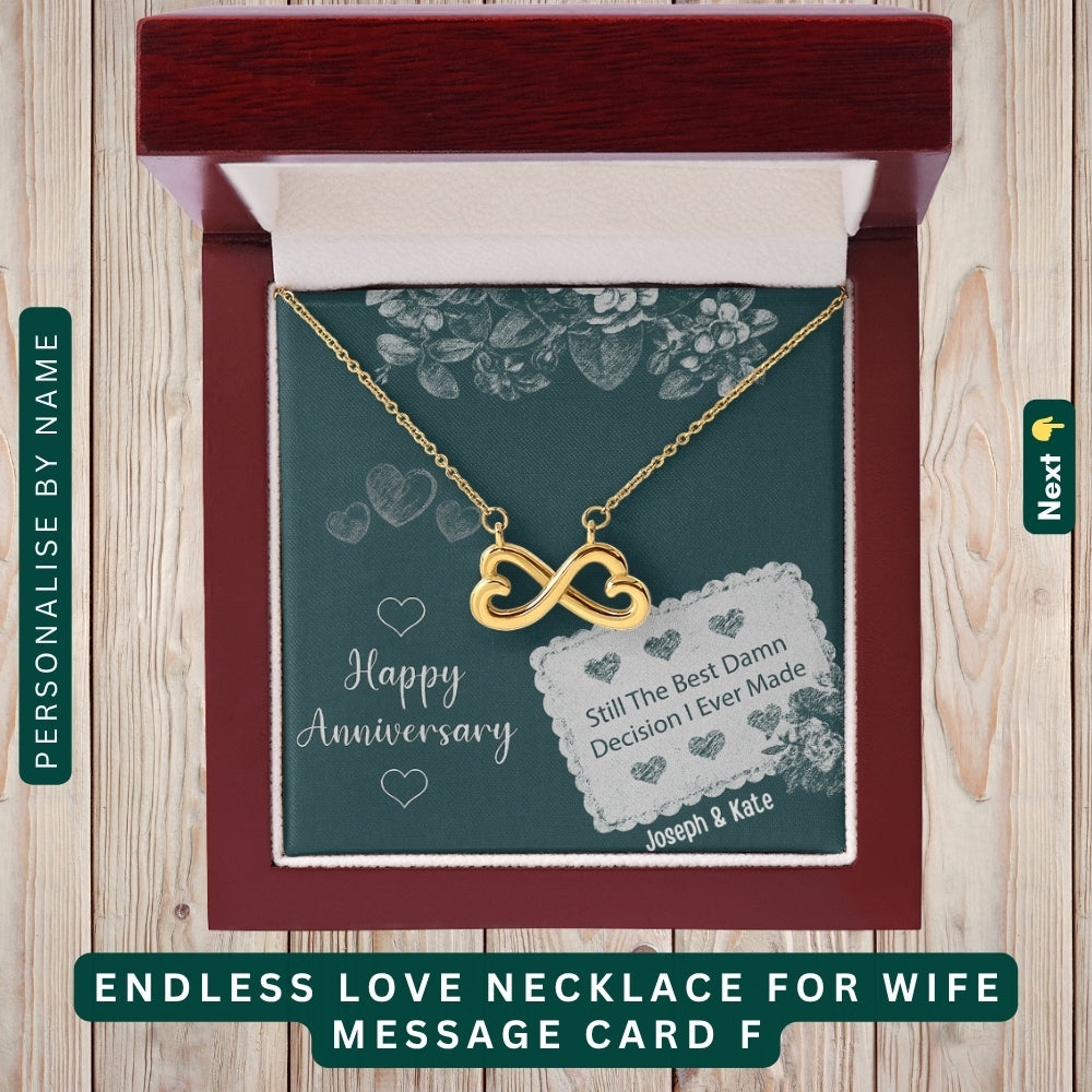 "To My Loving Wife" – Forever in My Heart, Necklace With Personalized Message Card