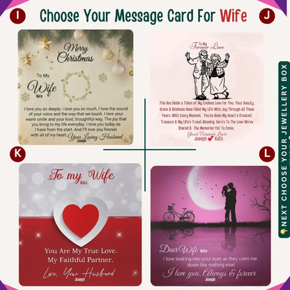 "To My Dearest Wife" – You Are My Everything, Necklace With Personalized Message Card