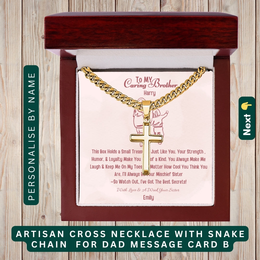 To My Protective Brother" – Thank You for Always Having My Back, Accessories With Personalized Message Card