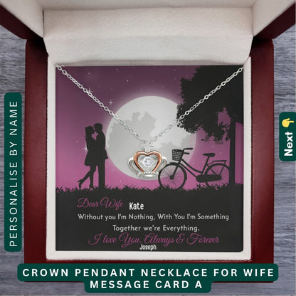 "To My Dearest Wife" – You Are My Everything, Necklace With Personalized Message Card