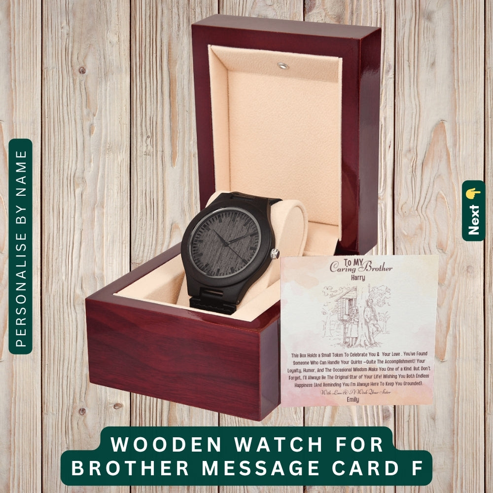 To My Protective Brother" – Thank You for Always Having My Back, Accessories With Personalized Message Card