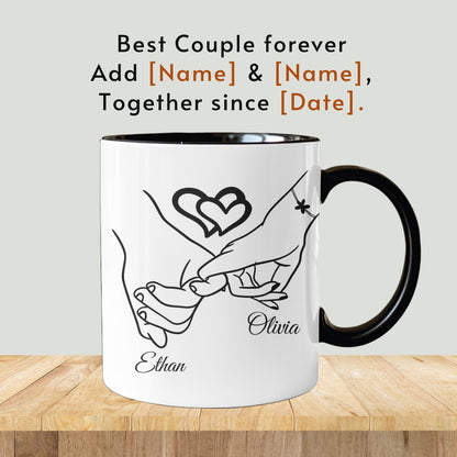 Personalized Couple Mugs Anniversary Gift, Anniversary Mr and Mrs Mugs, Personalized photo mug for couple ,Engagement gifts for couple.