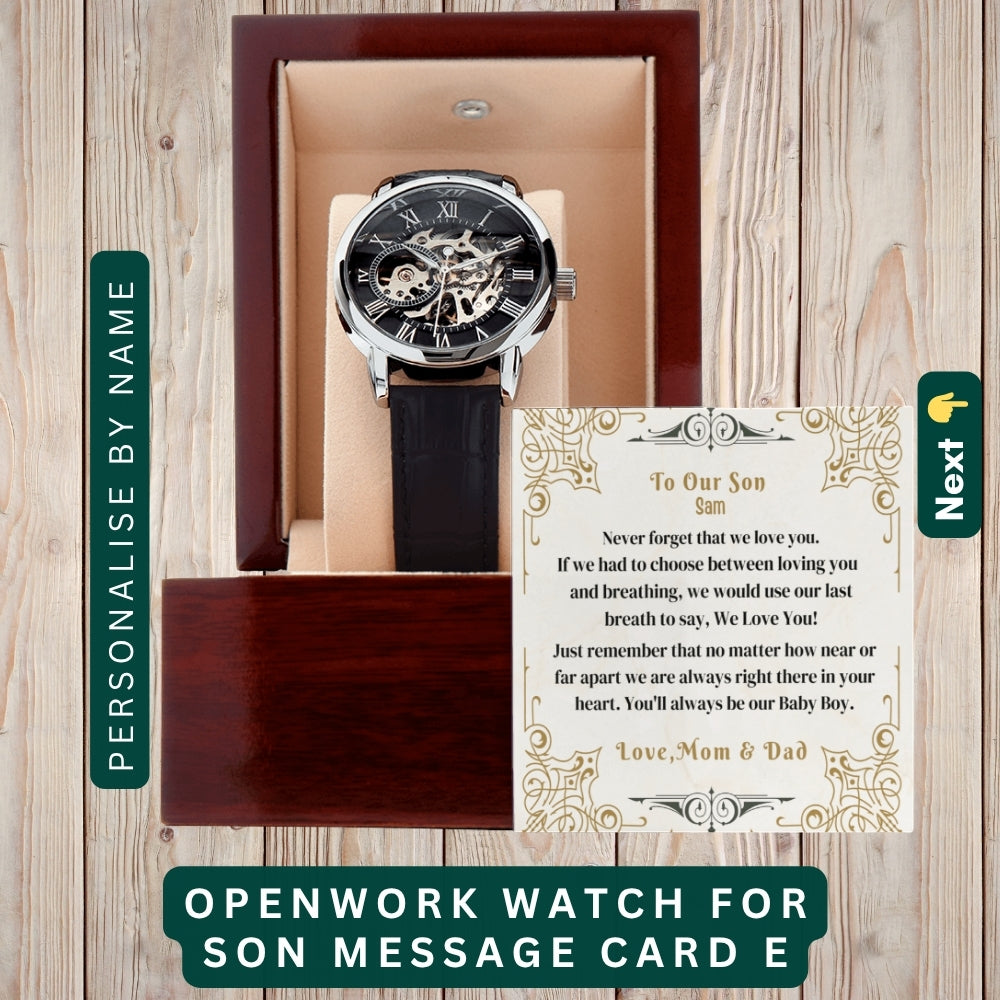 "To My Brave Son" – Accessories With Personalized Message Card