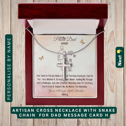 To My Incredible Dad" – You Mean the World to Me, Necklace With Personalized Message Card