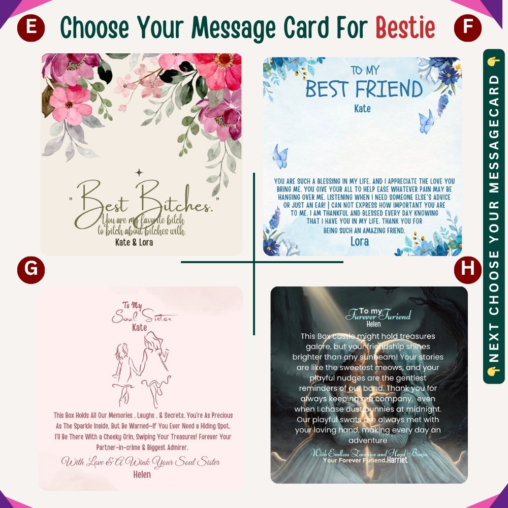 "To My Precious Bestie" – You’re One in a Million, Necklace With Personalized Message Card