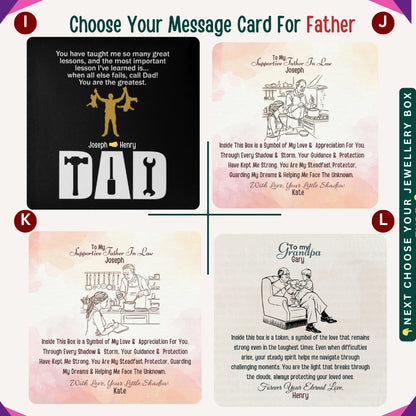 To My Incredible Dad" – You Mean the World to Me, Necklace With Personalized Message Card