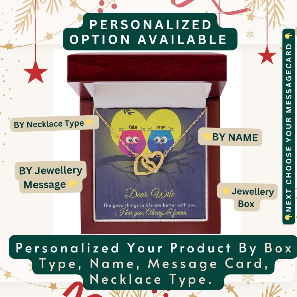 "To My Loving Wife" – Forever in My Heart, Necklace With Personalized Message Card