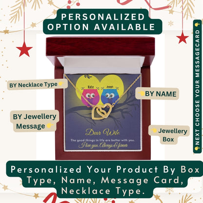 "To My Loving Wife" – Forever in My Heart, Necklace With Personalized Message Card