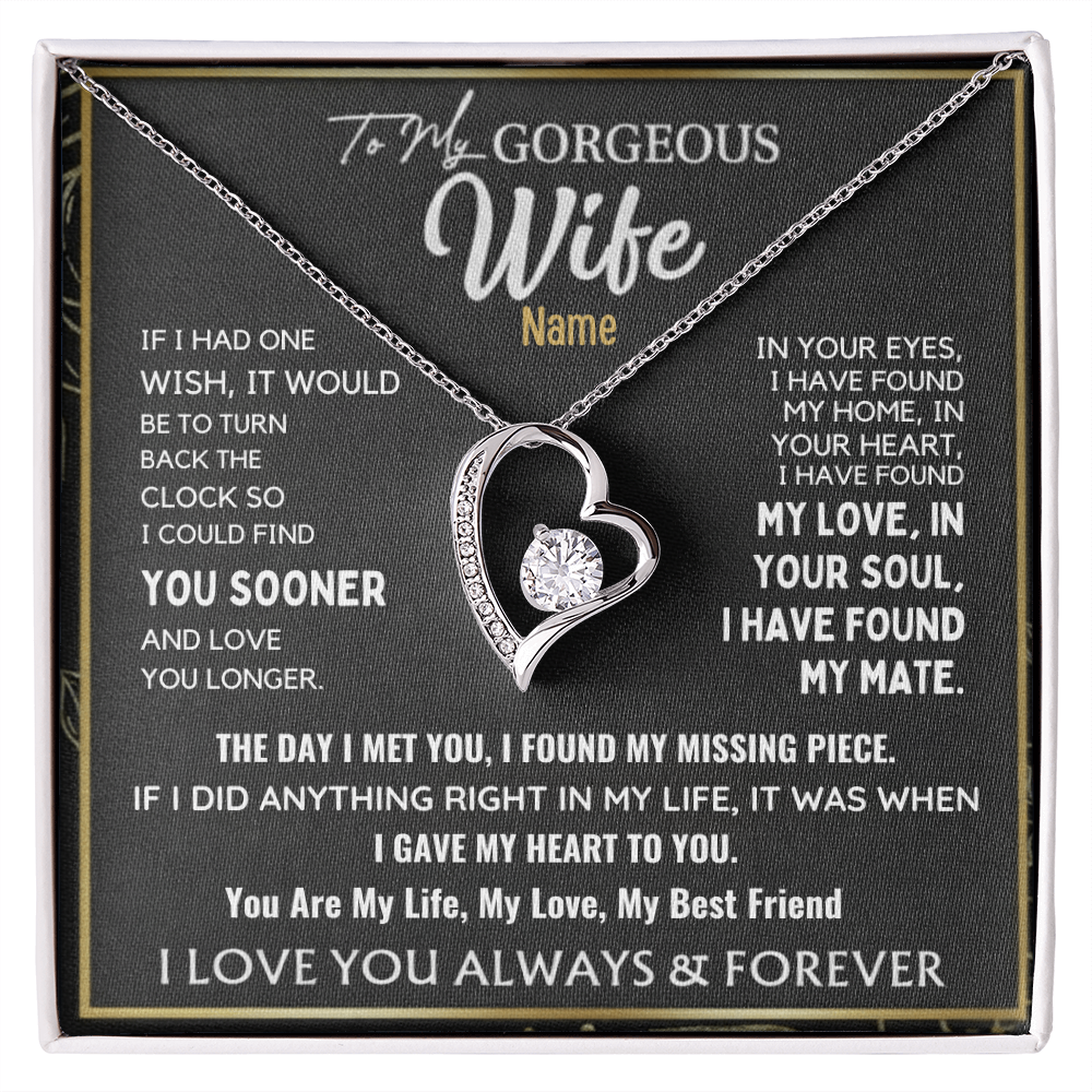 To My Gorgeous Wife —A Necklace That Speaks the Love I Feel for You 📍