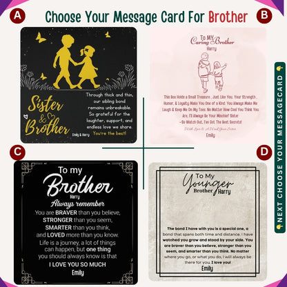 To My Protective Brother" – Thank You for Always Having My Back, Accessories With Personalized Message Card