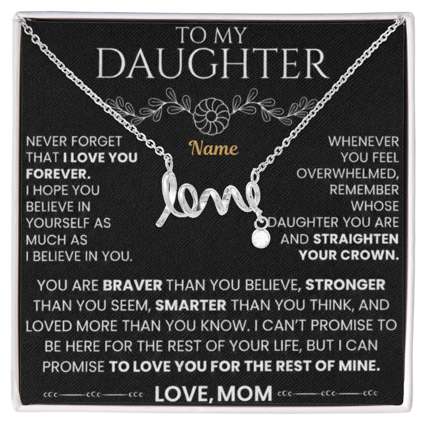 To My Daughter — A Necklace Made With Endless Love 📍