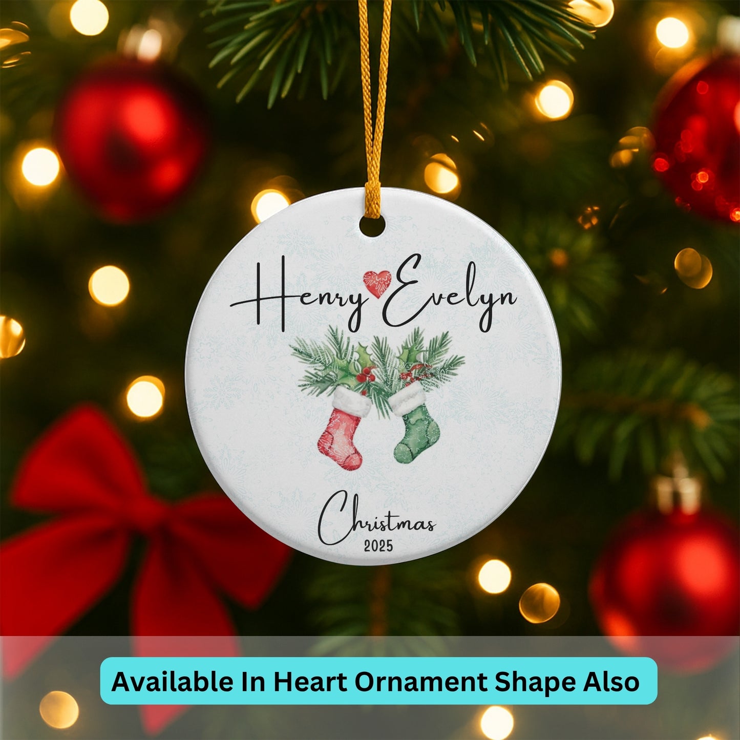 Personalized Couple Christmas Ornament 2025, Together Ornament , Couple Ornament, New Couple Keepsake, Christmas Gift For Couple