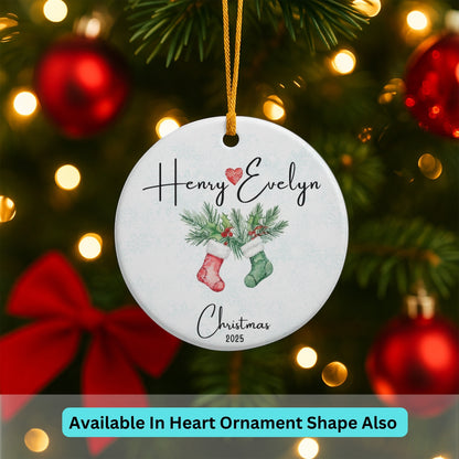 Personalized Couple Christmas Ornament 2025, Together Ornament , Couple Ornament, New Couple Keepsake, Christmas Gift For Couple