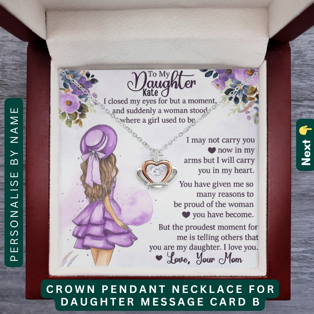 "To my Daughter, GrandDaughter, Daughter In Law" - You’ll Always Be My Greatest Blessing, Necklace With Personalized Message Card