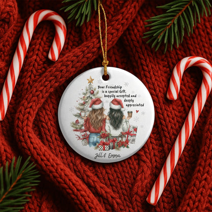 Friend Ornament, Personalized Friend Gift Ornament, Friend Christmas Ornament, Best Friends Ornament Gift, Custom Friend Gift Ornament 2025