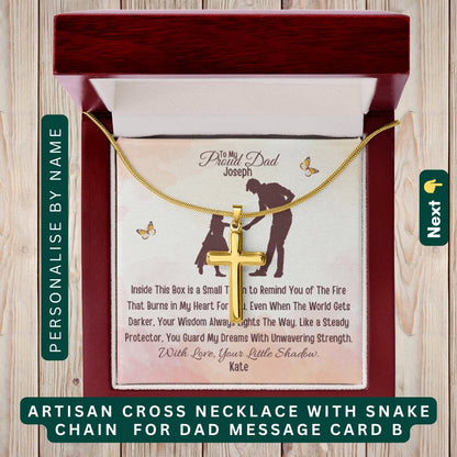 To My Incredible Dad" – You Mean the World to Me, Necklace With Personalized Message Card