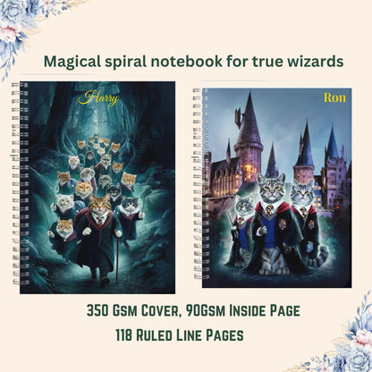 Personalized Kids Notebook – Custom Wizard Journal, Magic Spiral Notebook, Back to School Gift, Party Favor, Stocking Stuffer, Teacher Gift