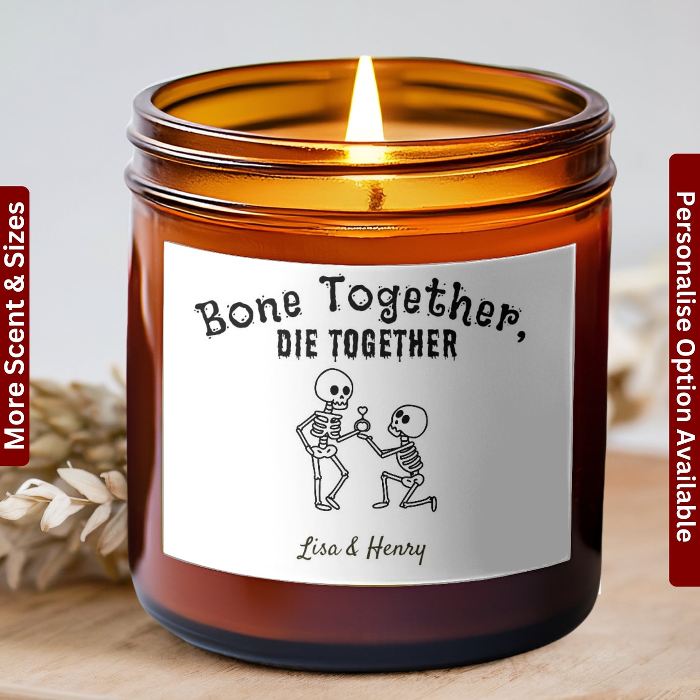 Skeleton Halloween candle fall candle decor Halloween decor fall scented candles Funny Fall Candles Skeleton Decor