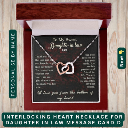 "To my Daughter, GrandDaughter, Daughter In Law" - You’ll Always Be My Greatest Blessing, Necklace With Personalized Message Card