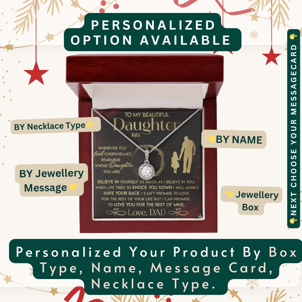 "To My Daughter, Granddaughter, and Daughter-in-Law" – With Love and Pride, Necklace With Personalized Message Card