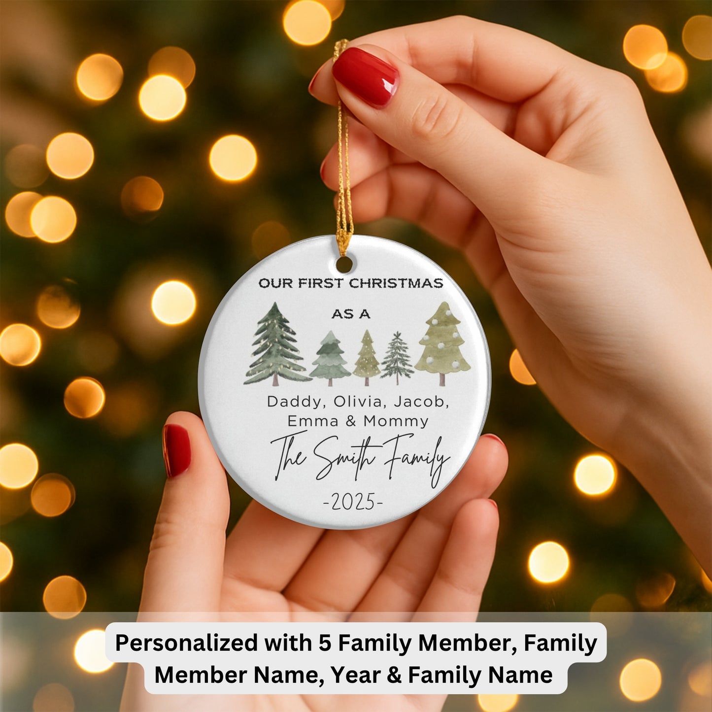 Personalized Family Ornament, Christmas Gift For Family, Family With Names, Christmas Ornament, Socks Ornament, Custom Family Gift