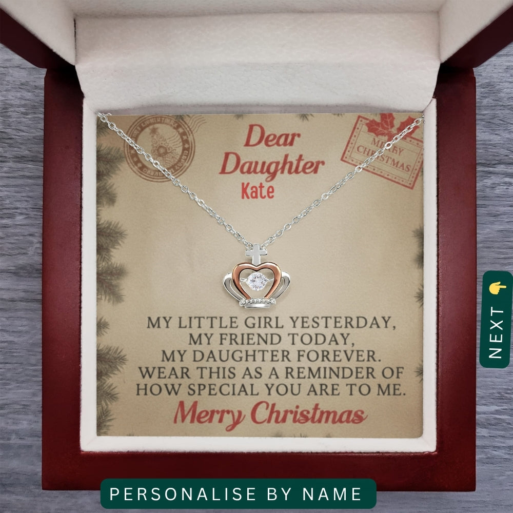 "To My Daughter, Granddaughter, and Daughter-in-Law" – With Love and Pride, Necklace With Personalized Message Card