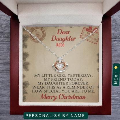 "To My Daughter, Granddaughter, and Daughter-in-Law" – With Love and Pride, Necklace With Personalized Message Card