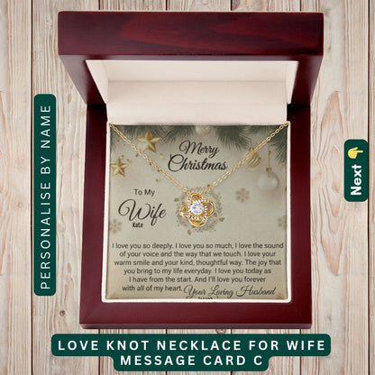 "To My Loving Wife" – Forever in My Heart, Necklace With Personalized Message Card