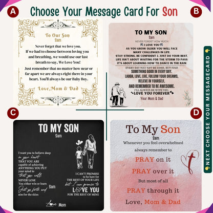 To My Loving Son. Always and forever