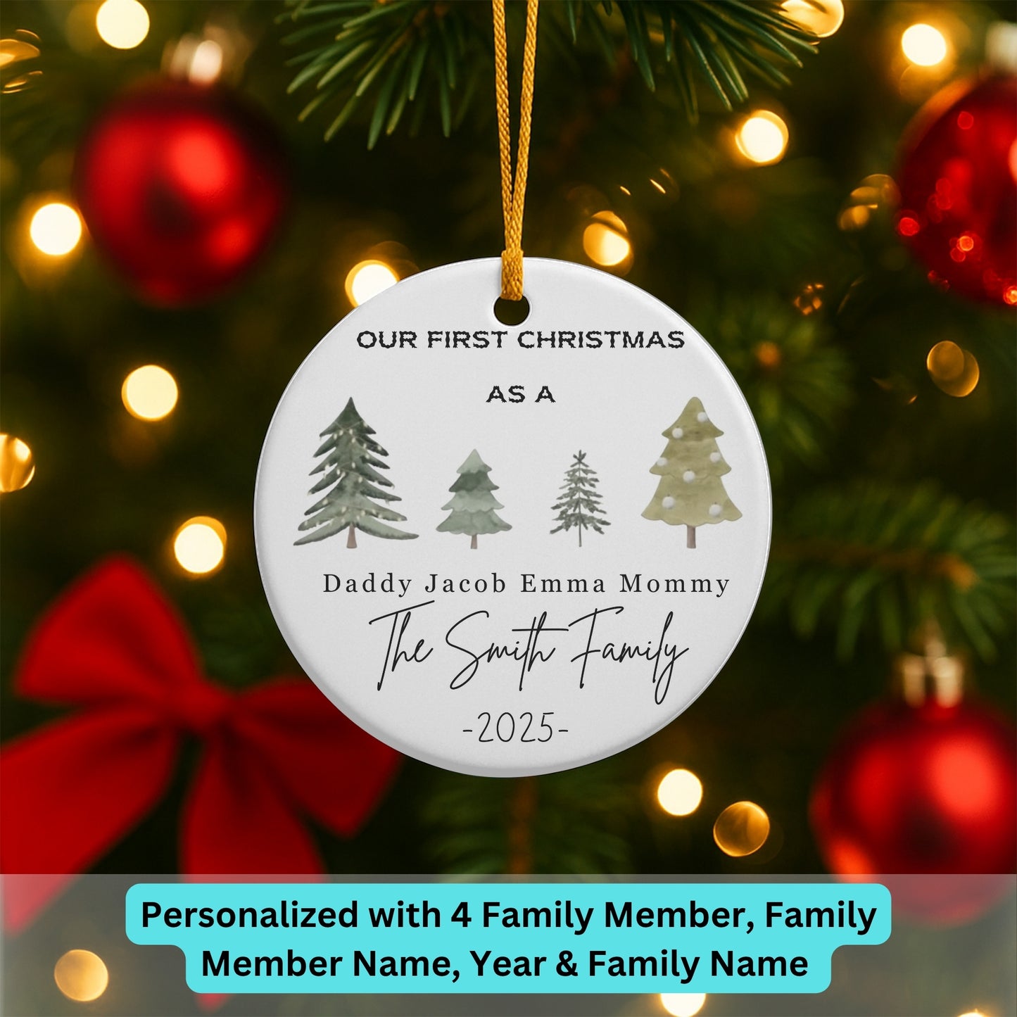 Personalized Family Ornament, Christmas Gift For Family, Family With Names, Christmas Ornament, Socks Ornament, Custom Family Gift