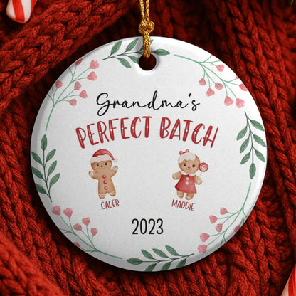 Custom Grandma Christmas Ornament, Personalized 2025 Ornament, Grandkids Names, Keepsake Gift, Perfect Batch Grandma Ornament With Grandkids