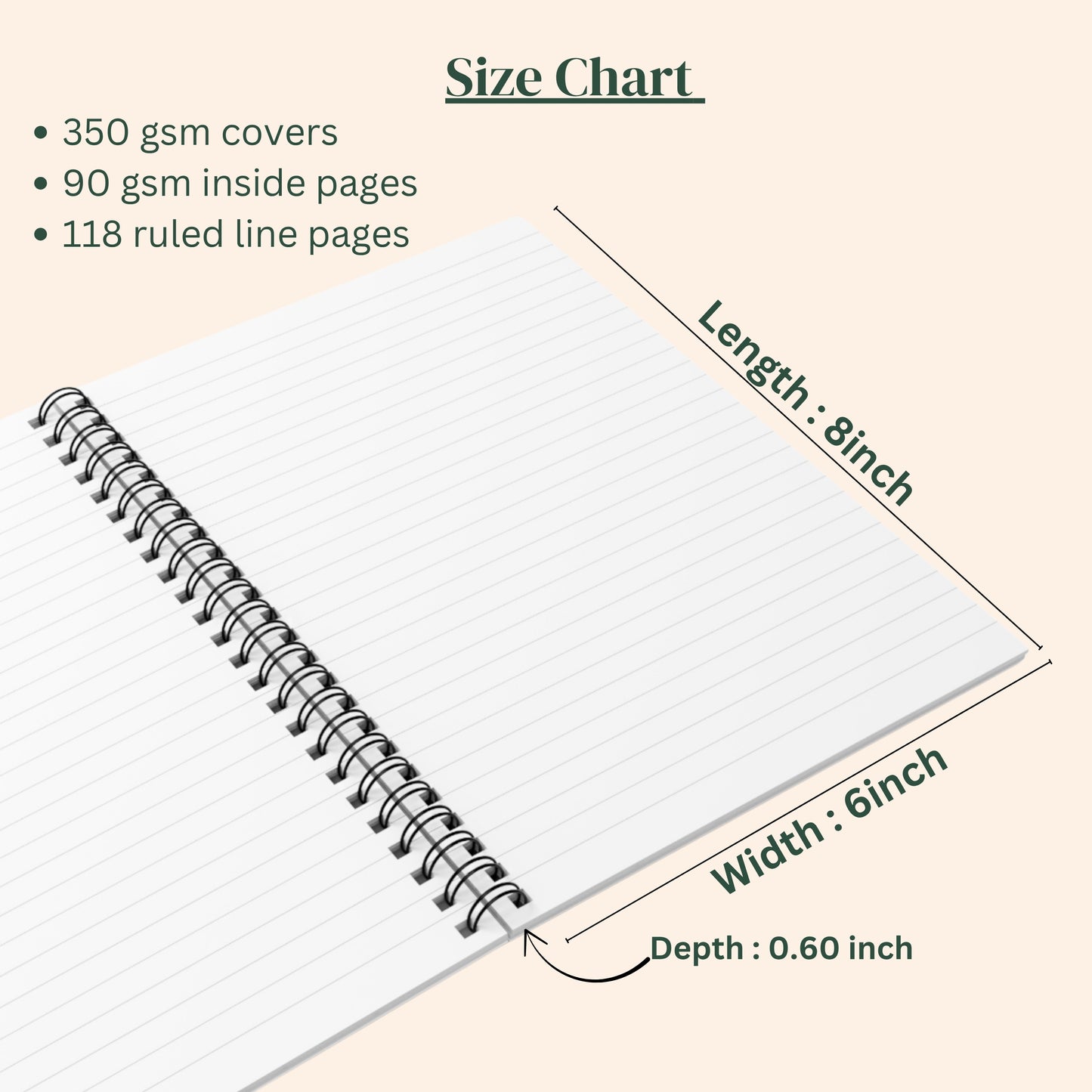 Custom Spiral Notebook, Personalized Name Journal, Floral Diary, Daily Gratitude Journal, Unique Gift for Dad, Father’s Day Present