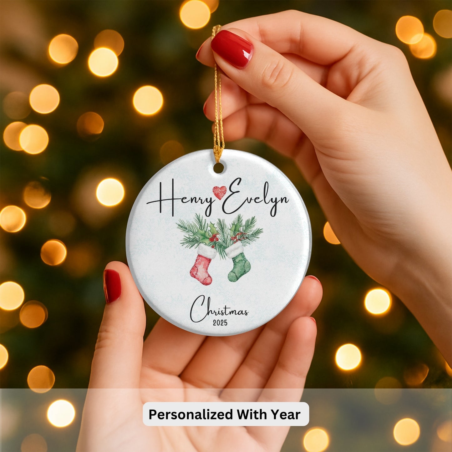 Personalized Couple Christmas Ornament 2025, Together Ornament , Couple Ornament, New Couple Keepsake, Christmas Gift For Couple