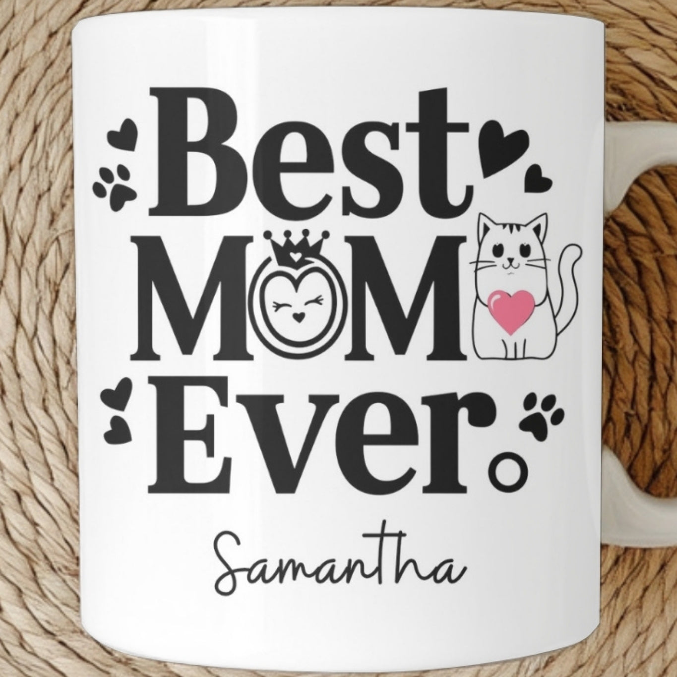Best Cat Mom Ever Mug, Personalized Best Cat Mom Mug, Best Cat Mom Coffee Mug, Cat Mom Lover Mug, Birthday Gift For Cat Mom
