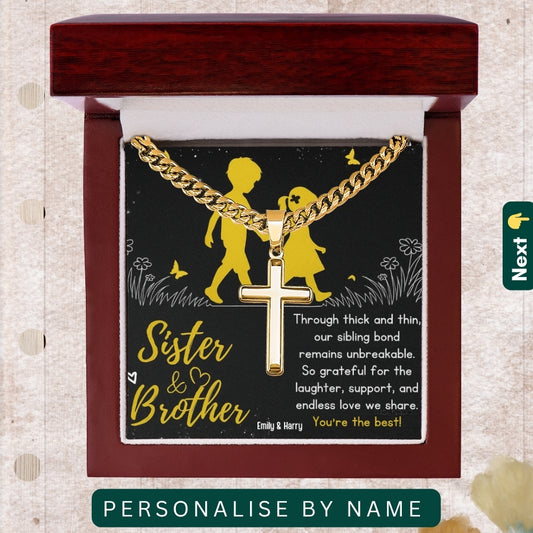 To My Protective Brother" – Thank You for Always Having My Back, Accessories With Personalized Message Card