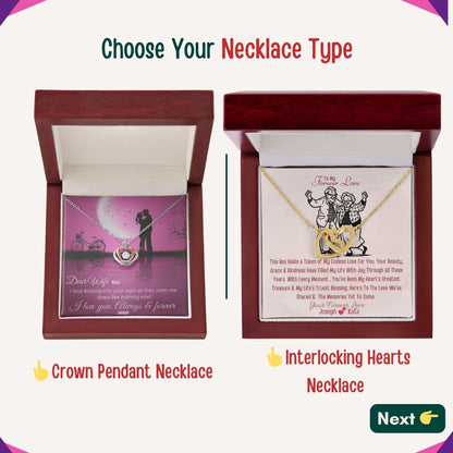 "To My Dearest Wife" – You Are My Everything, Necklace With Personalized Message Card