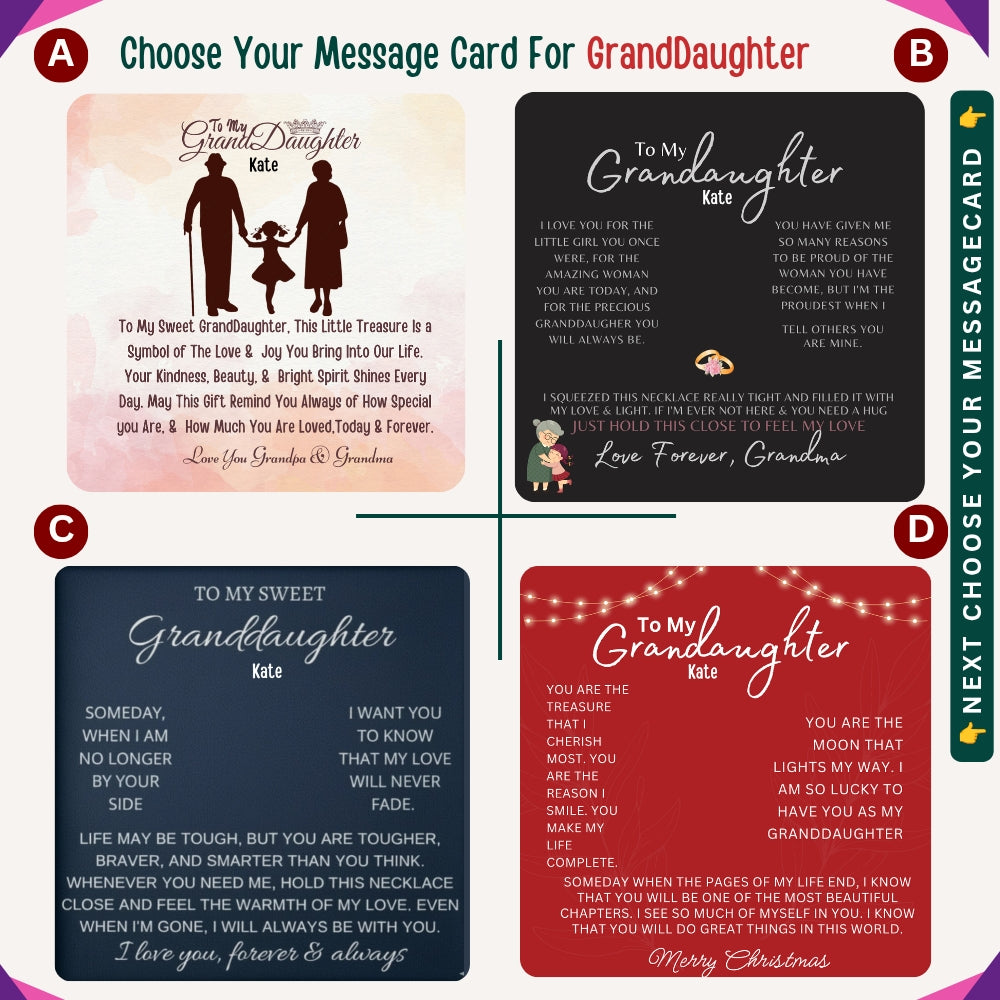 "To my Daughter, GrandDaughter, Daughter In Law" - You’ll Always Be My Greatest Blessing, Necklace With Personalized Message Card